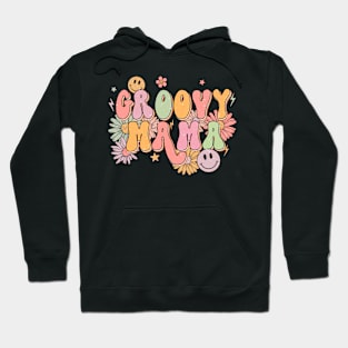 Groovy Mama Retro 70s Funky Hippie Mothers Day Hoodie